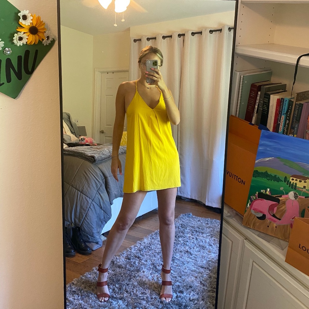 Alice + Olivia yellow dress